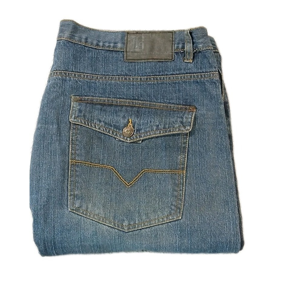 Beverly Hills Polo Club Straight Leg Men's size 44x31 Med. Wash blue Denim Jeans
